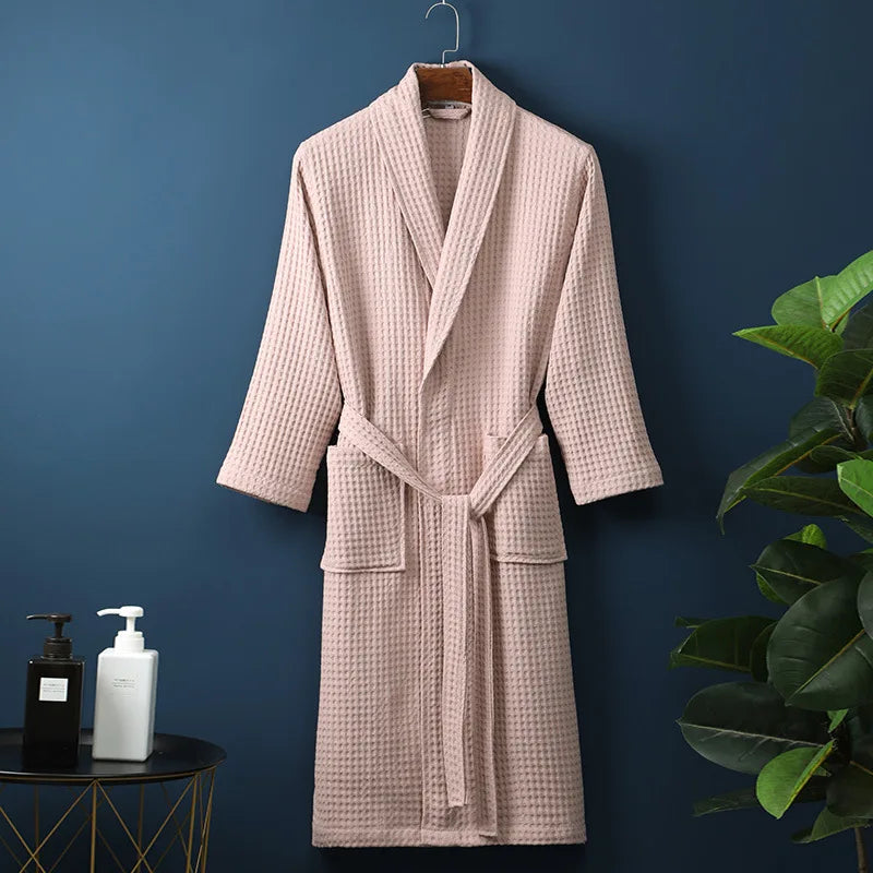 CozyCotton Premium Bademantel aus Baumwolle | Weich & Atmungsaktiv | Perfekt für Herren & Damen | Mit Taschen