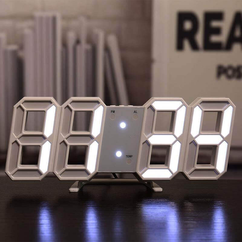 ChronoSync LED Digitaluhr | Multifunktionale Tisch- & Wanduhr | Modernes Design | Alarm & Temperaturanzeige