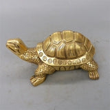 TortoGlow Messing Feng Shui Schildkröte | Glücksbringer | Langlebigkeit & Schutz | Haus- & Bürodekoration | Elegante Skulptur