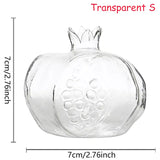 PomeGlass Granatapfel Glasvase | Wohnkultur | Kreative Obstvase | Raumdeko | Blumenvase für Zuhause