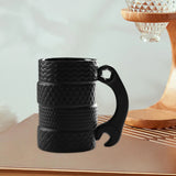 GearMug Radreifen-Kaffeetasse | Kreatives Trinkgeschirr | Frühstückstasse für Autoliebhaber | Einzigartiges Geschenk