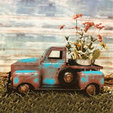 RustyTruck Vintage Pflanztopf | Nostalgischer Retro-Truck | Dekoratives Pflanzgefäß | Rustikales Gartendekor