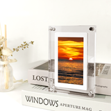 DisplayFrame™ Digitaler Anzeigerahmen aus Acryl | LED-Beleuchtet | Modernes Design für Fotos & Werbung