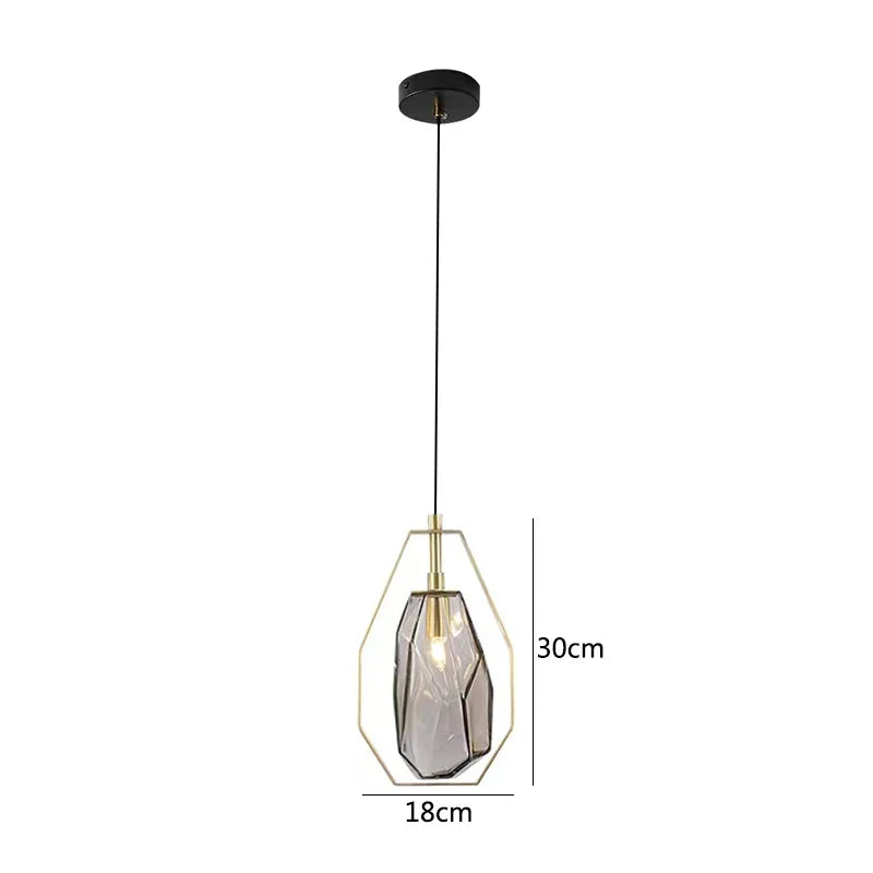LumiStone Design Pendelleuchte | Moderner Stein-Look | Elegante Beleuchtung