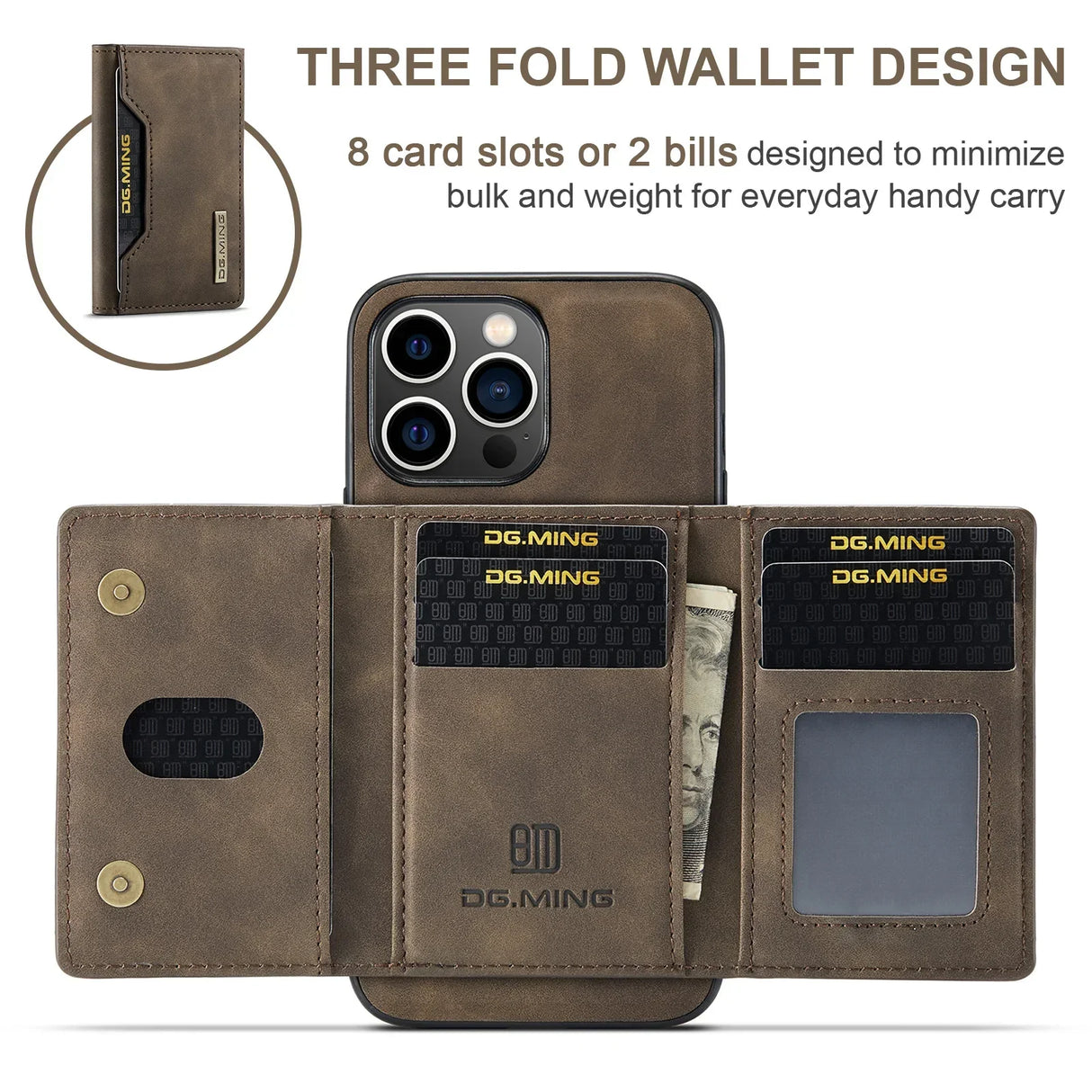 FlexiCover 2-in-1 iPhone-Hülle mit Abnehmbarer Brieftasche | Schützt & Organisiert | Hochwertiges Design