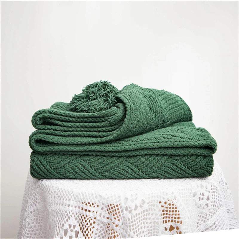HeartKnit Kuscheldecke aus Chenille | Strickdesign | Für Bett & Sofa | Weich & Gemütlich