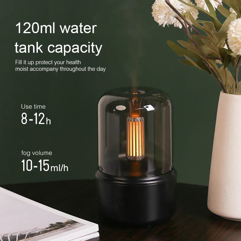 VaporaLuxe Retro Aroma Diffuser | USB Luftbefeuchter für ätherische Öle | Mit Nachtlicht | Für Zuhause & Büro