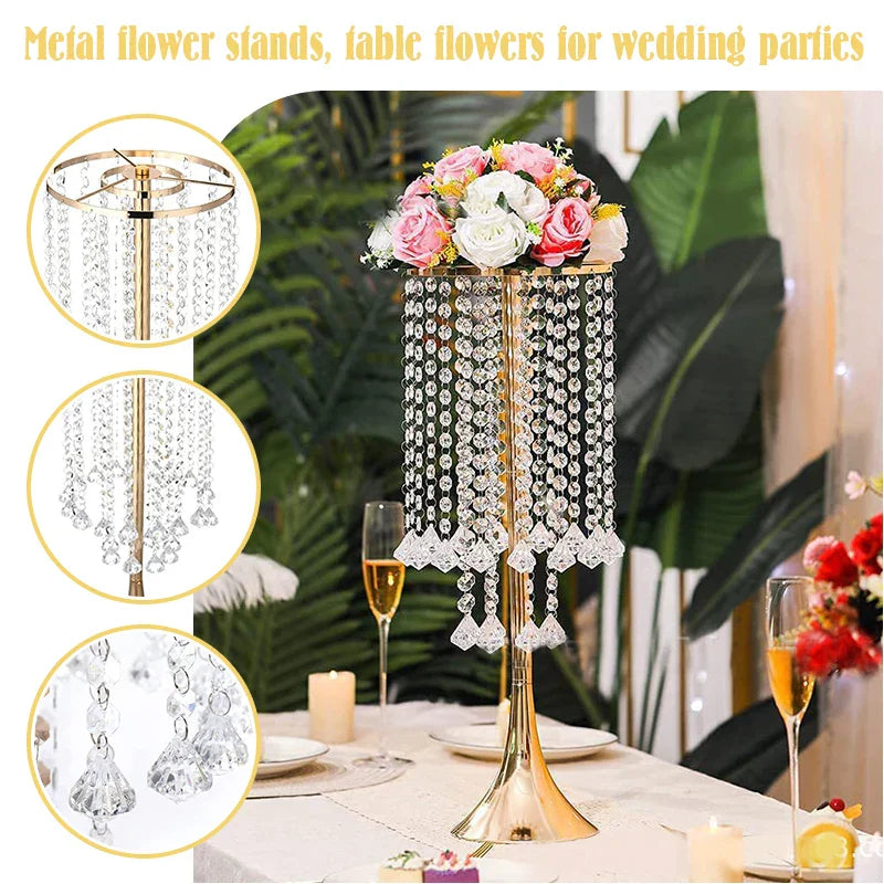 Florevia Metall Blumenständer & Kerzenhalter | Hochzeit Mittelstück | Blumenregal & Deko für Veranstaltungen | Elegante Tischdeko
