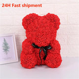 RoseTeddy Rosenbär 25 cm | Künstliche Schaumstoff-Rosen | Perfektes Valentinstagsgeschenk & Party-Dekoration
