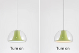 Glasya Halbkreisförmige Quallen Glas Pendelleuchte | Elegante Beleuchtung | Modernes Design | Deko für Zuhause