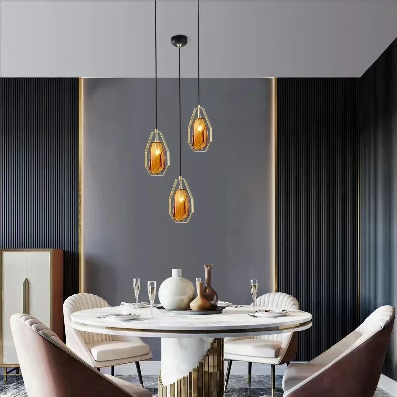 LumiStone Design Pendelleuchte | Moderner Stein-Look | Elegante Beleuchtung