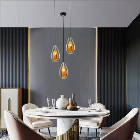 LumiStone Design Pendelleuchte | Moderner Stein-Look | Elegante Beleuchtung