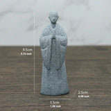 TranquilStone Buddha Figuren Set | Meditative Mönchs Statuen | Zen Garten Dekoration | Achtsamkeit & Feng Shui Deko für Zuhause