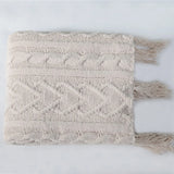 HeartKnit Kuscheldecke aus Chenille | Strickdesign | Für Bett & Sofa | Weich & Gemütlich