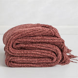 HeartKnit Kuscheldecke aus Chenille | Strickdesign | Für Bett & Sofa | Weich & Gemütlich