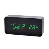 EcoTime Digitaler Wecker aus Holz | LED-Anzeige | Modernes Design | Lautlos | Umweltfreundlich