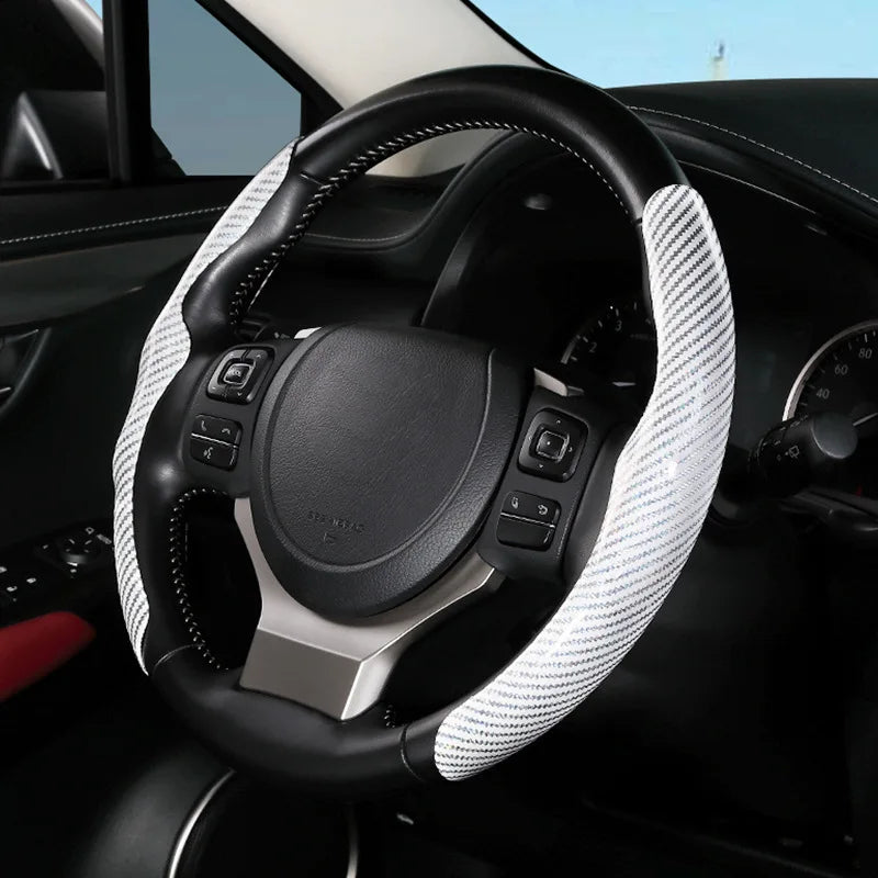 DriveStyle Lenkradbezug 36 cm | Rutschfester Auto-Lenkradschutz | Hochwertiges Material | Komfort und Stil