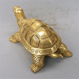 TortoGlow Messing Feng Shui Schildkröte | Glücksbringer | Langlebigkeit & Schutz | Haus- & Bürodekoration | Elegante Skulptur
