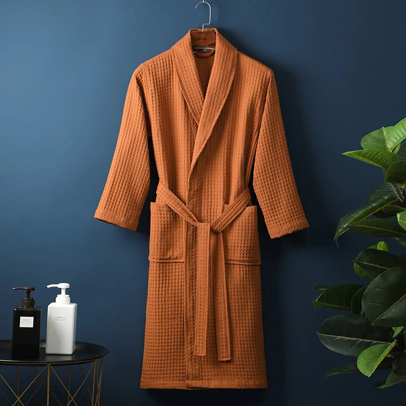 CozyCotton Premium Bademantel aus Baumwolle | Weich & Atmungsaktiv | Perfekt für Herren & Damen | Mit Taschen