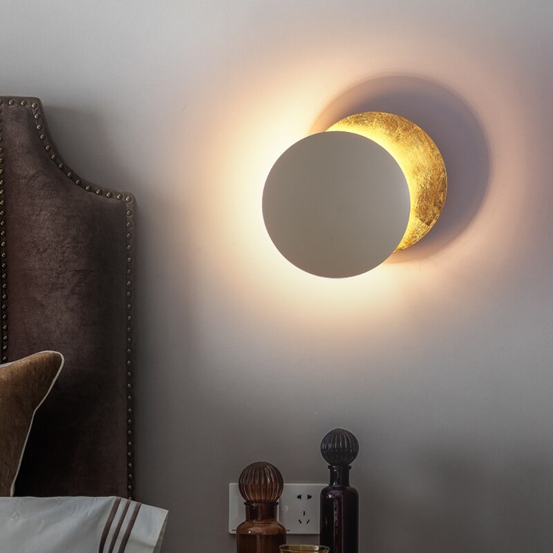 EclipseAura Wandleuchte mit Sonnenfinsternis-Design | LED Beleuchtung | Modern & Stilvoll | Für Wohn- und Arbeitsräume