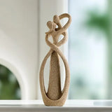 LoveSculpt Sandstein Liebhaber Statue | Hochzeitsdeko | Valentinstag Geschenk | Romantische Heimdekoration
