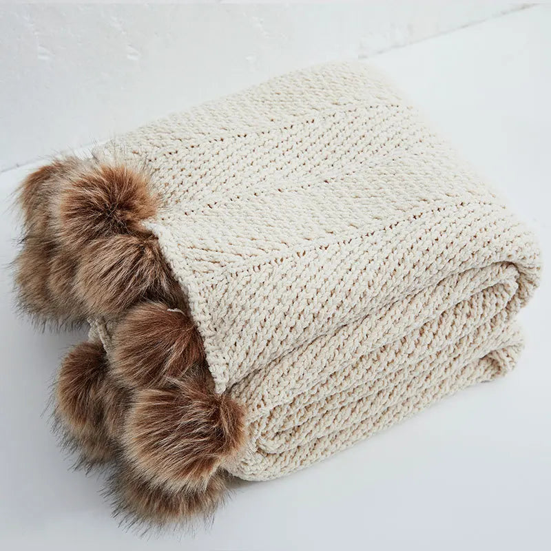 HeartKnit Kuscheldecke aus Chenille | Strickdesign | Für Bett & Sofa | Weich & Gemütlich