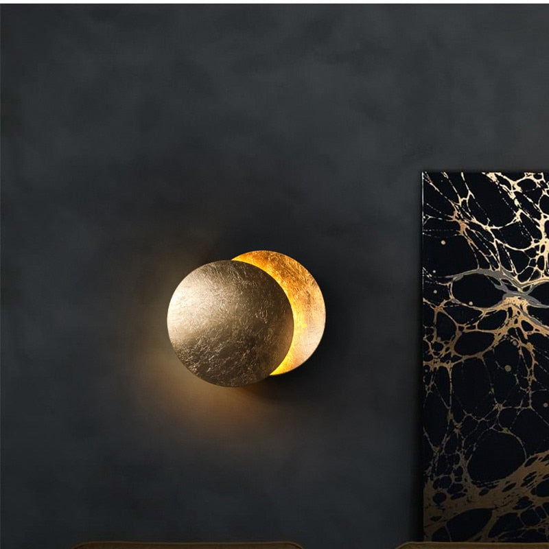 EclipseAura Wandleuchte mit Sonnenfinsternis-Design | LED Beleuchtung | Modern & Stilvoll | Für Wohn- und Arbeitsräume
