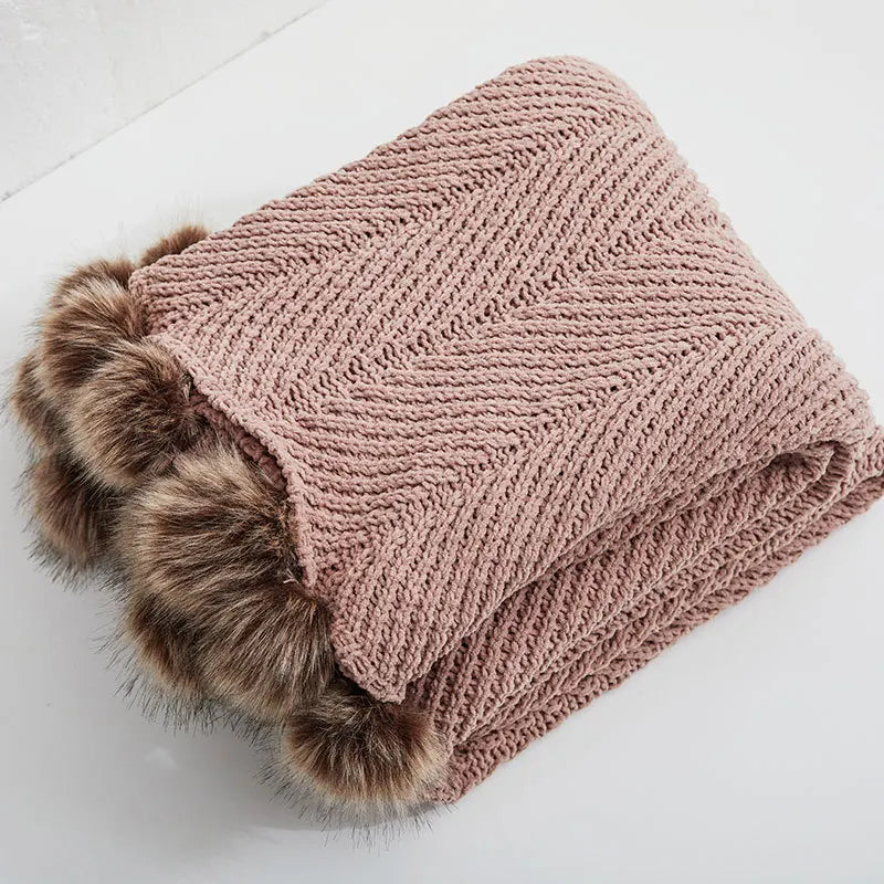 HeartKnit Kuscheldecke aus Chenille | Strickdesign | Für Bett & Sofa | Weich & Gemütlich