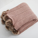 HeartKnit Kuscheldecke aus Chenille | Strickdesign | Für Bett & Sofa | Weich & Gemütlich
