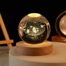 LumoAurora 3D Kristall Nachtlicht | LED Dekorationslampe | Kabellos | Farbwechsel | Einzigartige Geschenkidee
