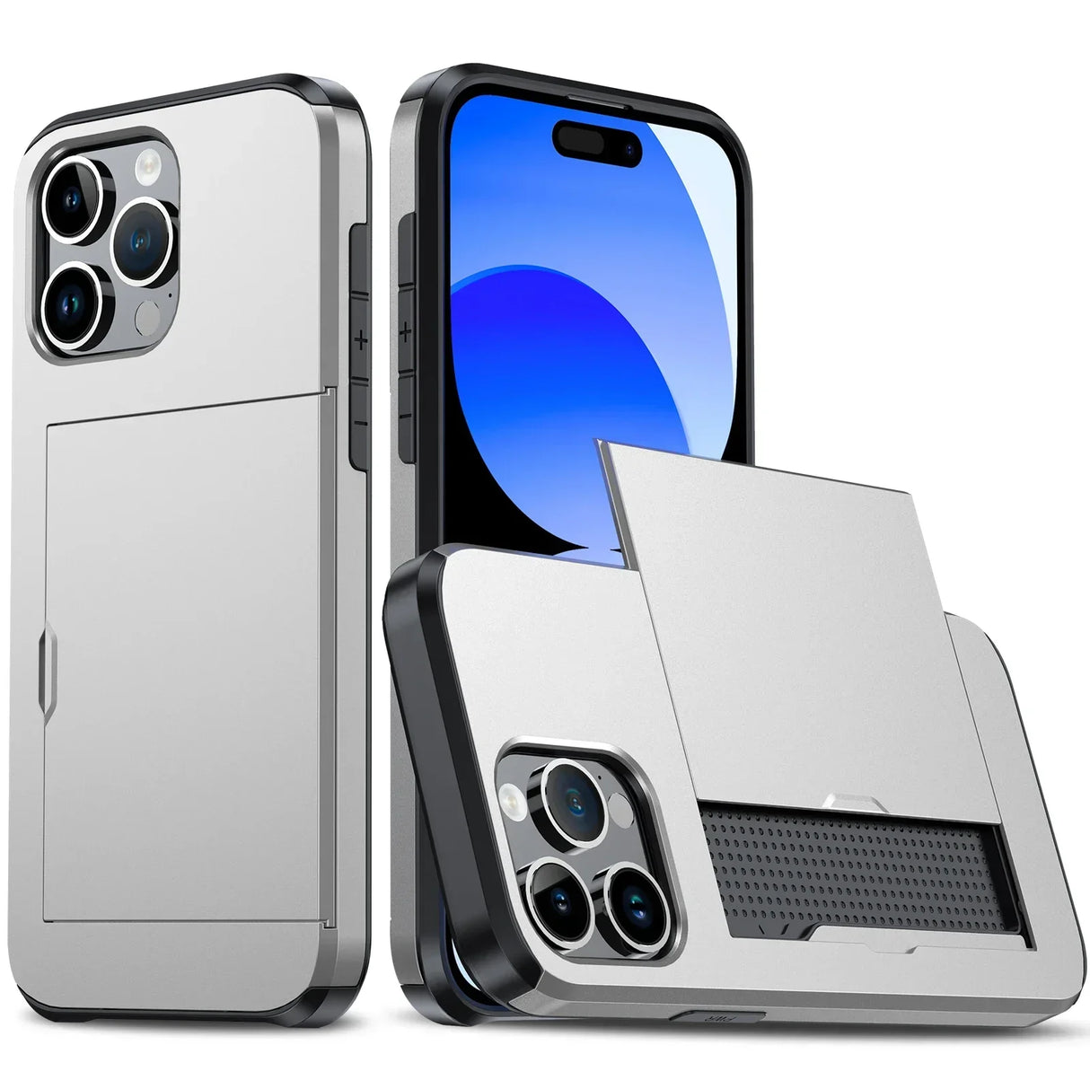 LuxShield iPhone-Hülle mit Kartenhalter | Schlankes Design | Kartenaufbewahrung | Schutz & Stil