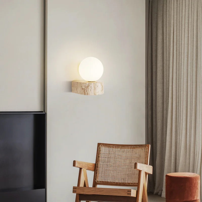 Luxivora LED-Wandleuchte | Moderne Travertin-Optik | Elegante Beleuchtung für Innenräume