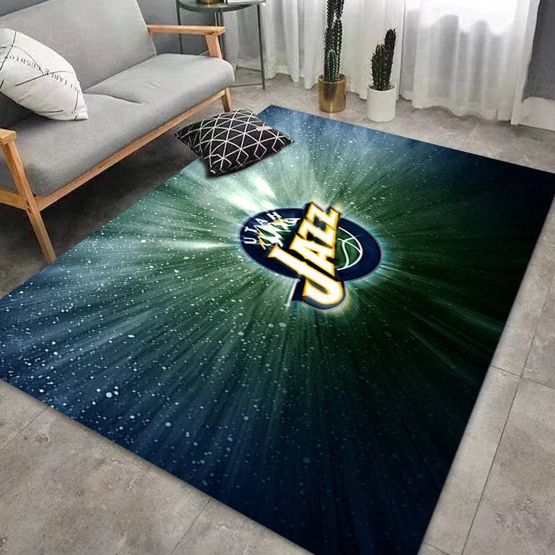 CourtComfort Rutschfester Küchenläufer | Waschbare Basketball-NBA Fußmatte | Teppich für Bad, Wohnzimmer & Flur