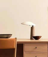 TimberZen LED Tischlampe aus Holz | Vintage Stil | Entspannungslicht für Wohnzimmer & Büro