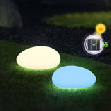 SunStone Solar Gartensteine | LED-beleuchtete Terrassensteine | Solarbetrieben | Nachhaltige Beleuchtung für draußen