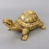 TortoGlow Messing Feng Shui Schildkröte | Glücksbringer | Langlebigkeit & Schutz | Haus- & Bürodekoration | Elegante Skulptur