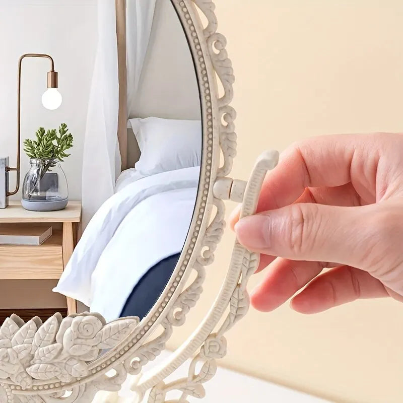 EternaMirror Vintage Schminkspiegel | Zeitloses Design | Eleganter Standspiegel für Ihr Zuhause