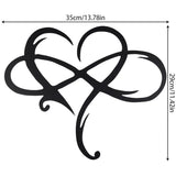 EternaWall Metall Wanddeko | Ewiges Herz | Einzigartiges Design | Raumdekoration | Eisen Wandkunst