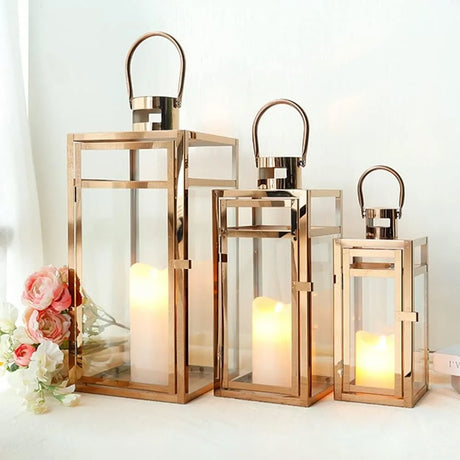 LanternaLuxe Kerzenlaternen 3er-Set | Outdoor Laternen für Garten & Terrasse | Elegantes Design | Windlicht