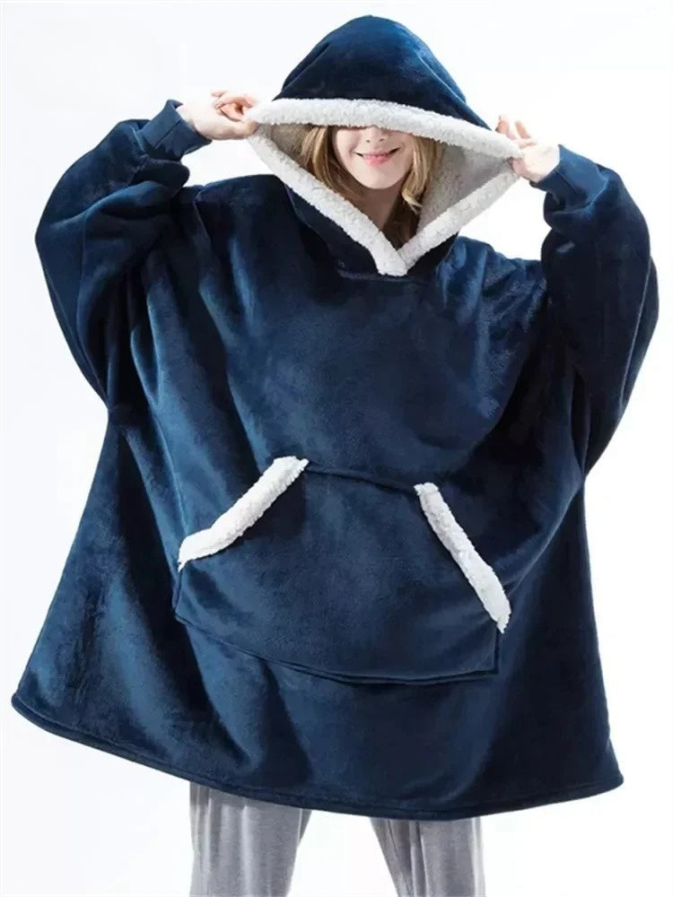 PlushWrap Riesiger Fleece-Pullover | Gemütlich & Warm | Perfekt für Zuhause & Outdoor | In vielen Farben erhältlich