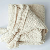 HeartKnit Kuscheldecke aus Chenille | Strickdesign | Für Bett & Sofa | Weich & Gemütlich
