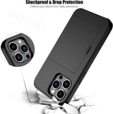LuxShield iPhone-Hülle mit Kartenhalter | Schlankes Design | Kartenaufbewahrung | Schutz & Stil