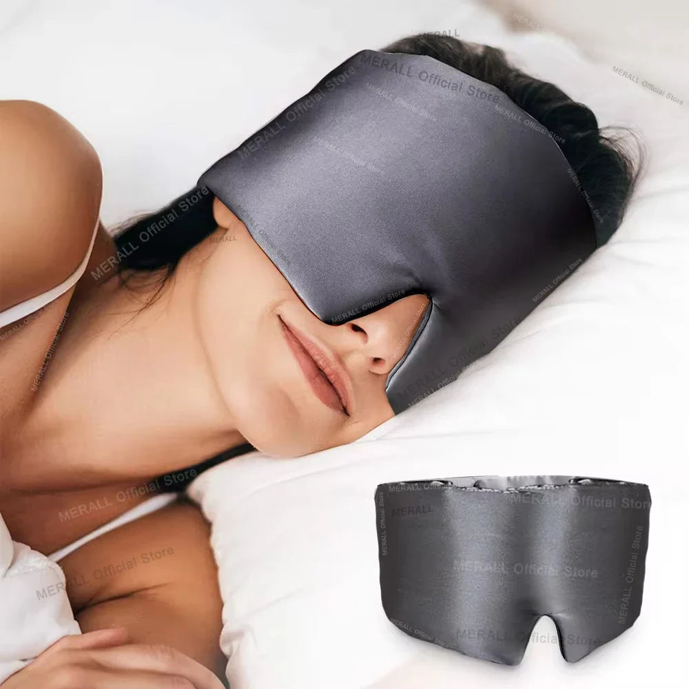 SilkDreamnSchlafmaske aus reiner Mulberry-Seide | Luxuriöser Schlafkomfort | Lichtblockierend und Hautfreundlich