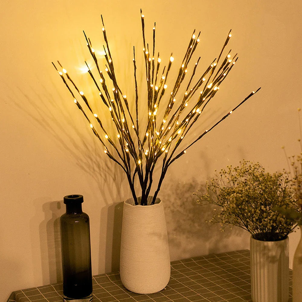 GlowTree LED Zweiglicht | Stimmungsvolles Dekolicht | Flexibel & Kabellos | Natürliche Deko für Zuhause