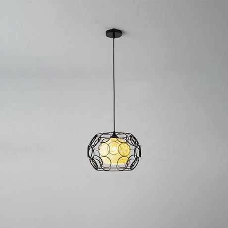 HempGlow Kreative Pendelleuchte aus Hanfgeflecht | Modernes Design | Einzigartiger Lichtakzent | Hängeleuchte für Zuhause