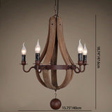 RustiLuxe Runde Ast-Kerzenhalter Holz-Eisen Kronleuchter | 5/6/8 Lichter | Landhausstil