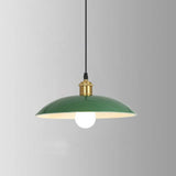RetroDome Industrielle Vintage Pendelleuchte | Grünes Eisen-Kuppeldesign | Einzellicht | Rustikale Deckenbeleuchtung