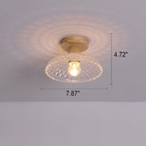 Logra Japanese Minimalist 1-Licht Semi-Flush Mount Deckenleuchte | Holz & Glas | Stimmungslicht | Deko für Zuhause