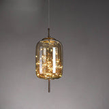 LumoSphere Nordic Pendelleuchte | Zylinder Oval Design | Glas-Lampe | Dimmbares LED Licht | Schlafzimmer & Wohnräume