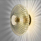 GlowDisc Vintage Wandleuchte | Strukturiertes Glas | Zeitloses Design